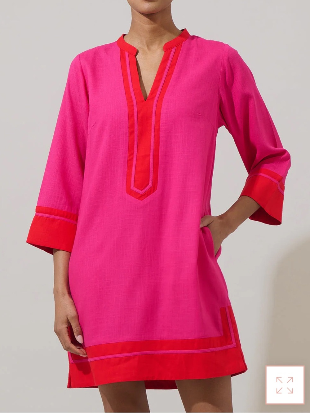 New Avara Sugarlips Allie Shift Linen Mini Dress